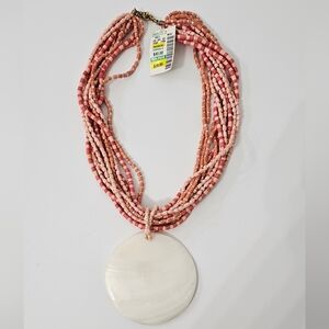 BOHEMIAN NECKLACE/ Orange,Beige
